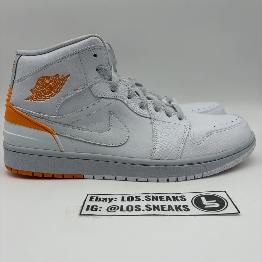 Nike Air Jordan 1 Retro 86 White Kumquat Pure Platinum Mens Size 10 (644490-115)